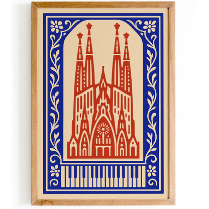 Festival de Jazz Barcelona Poster, Sagrada Familia Art Print