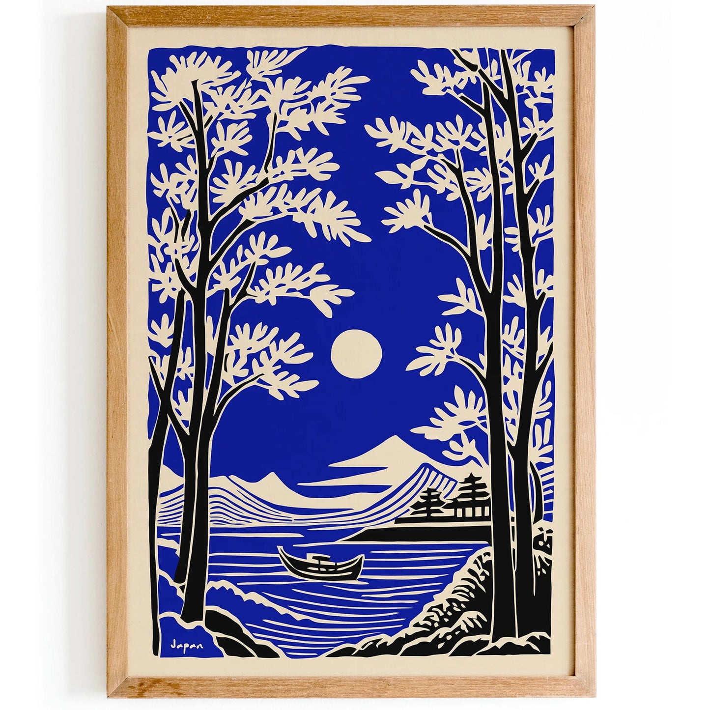 Mount Fuji Japan Blue Art Print