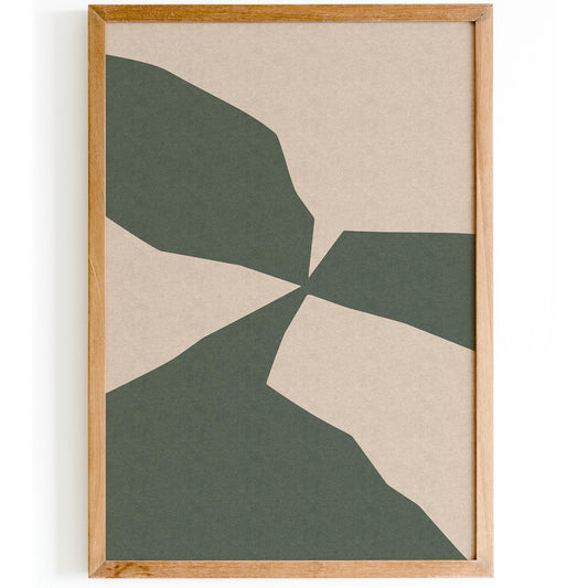 Green Abstract Shapes Poster