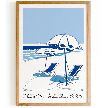 Costa Azzurra Travel Poster