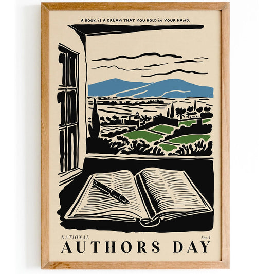 Authors Day Book Lovers Art Print