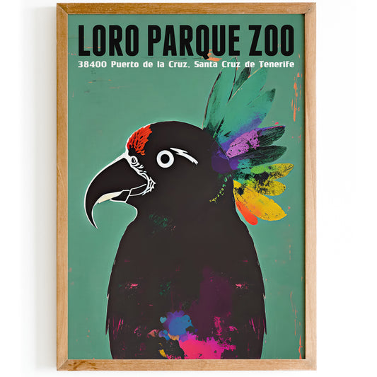 Loro Parque Vintage Animals Zoo Poster