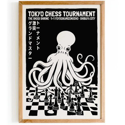 Tokyo Chess Tournament Octopus Print