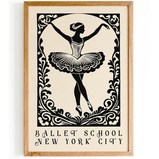 New York City Ballet School Poster