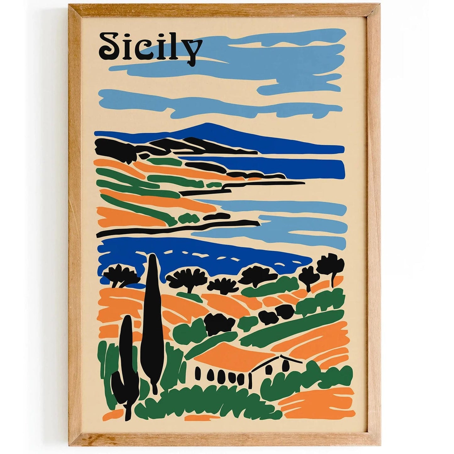 Sicily Tropical Scenic Poster