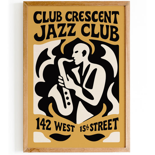 Club Crescent Jazz Club Poster