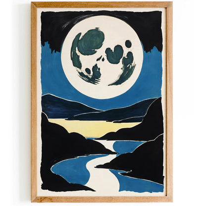 Japanese Moon Wall Art Print