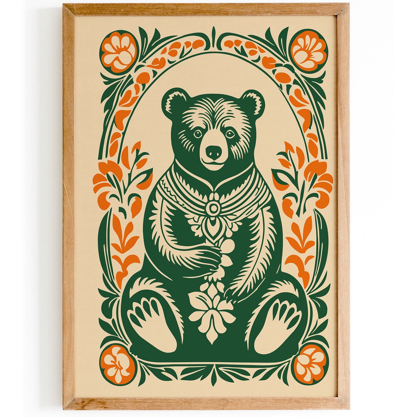 Green Teddy Bear Green Animal Poster