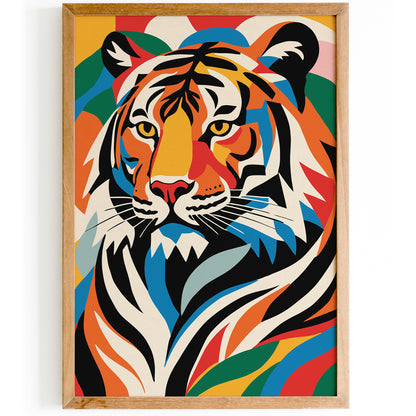 Colorful Tiger Kids Room Decor Art Print