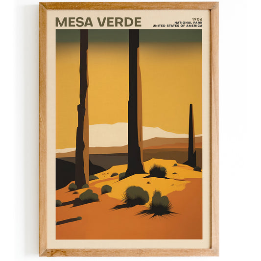 Mesa Verde  National Park Retro Poster