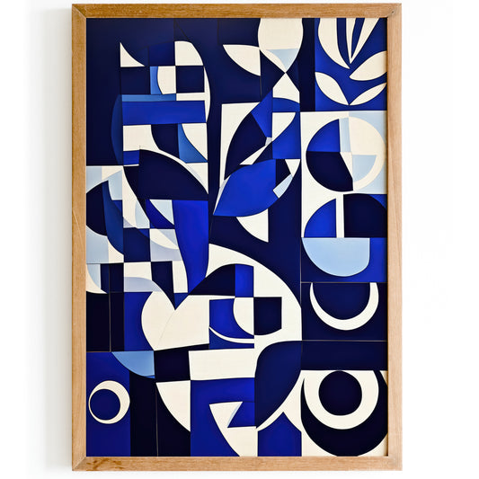 Blue Paper Cutouts Wall Art