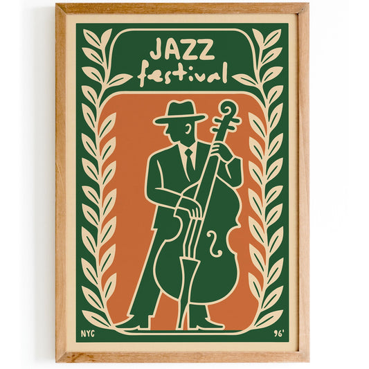 Jazz Festival NYC 1996 Poster - Vintage Music Wall Art