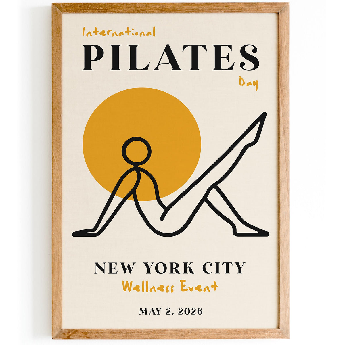 International Pilates Day NYC Art Poster