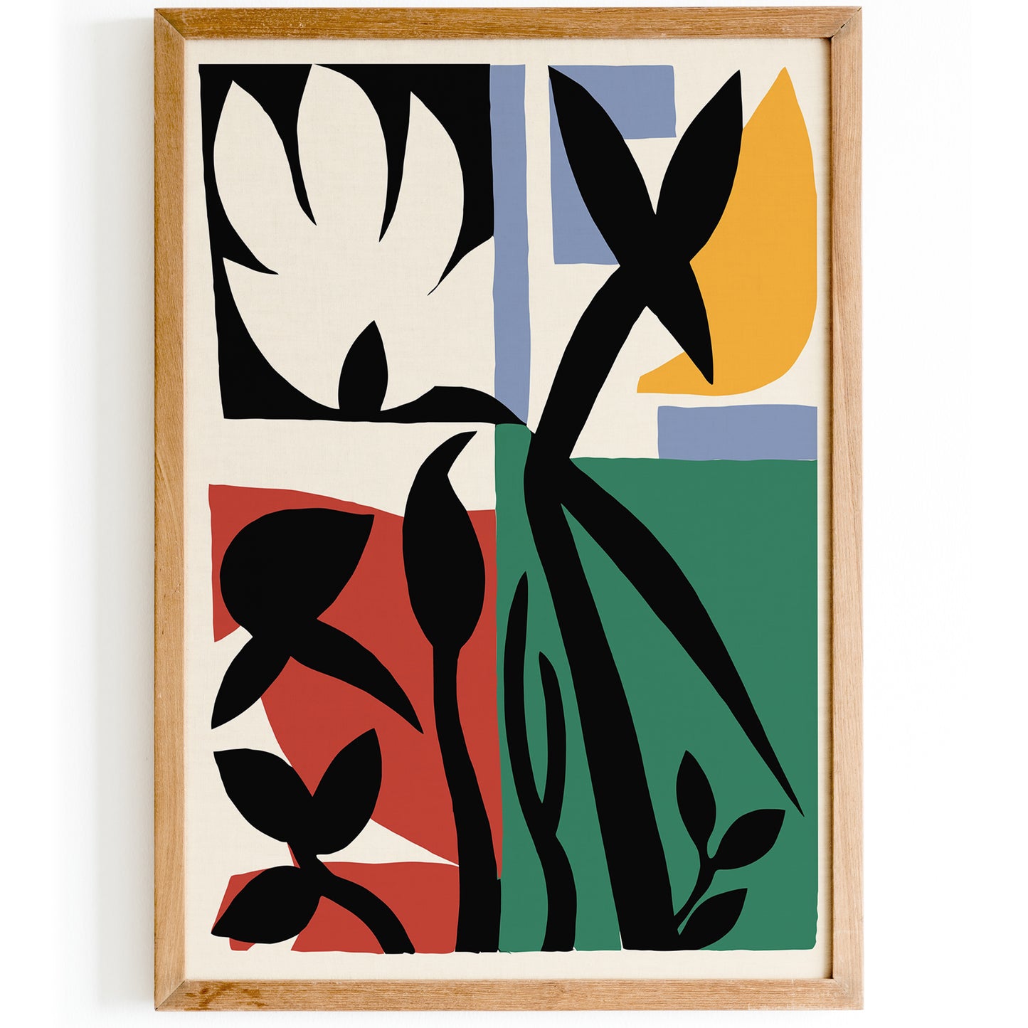 Abstract Floral Shapes Art Print