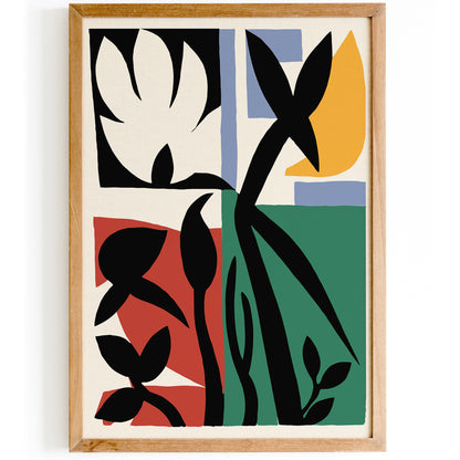 Abstract Floral Shapes Art Print