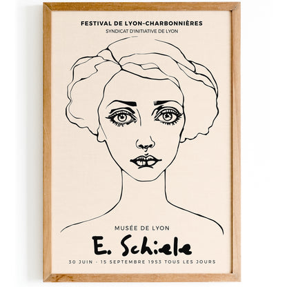 E. Schiele Woman Portrait Exhibition Art Print