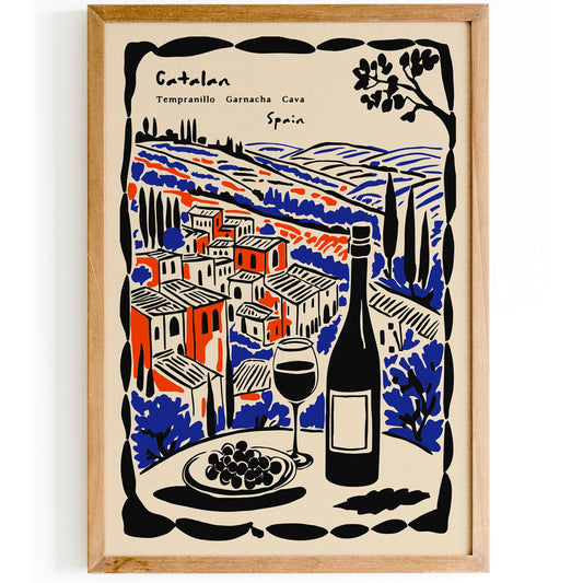 Catalan Spain Wine Art Print