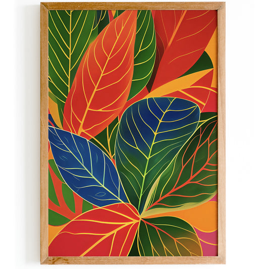 Autumn Leaves Painting Giclee Print