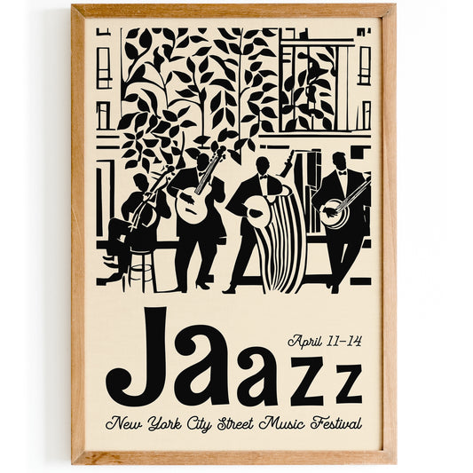 New York City Street Jazz Music Fest Wall Art