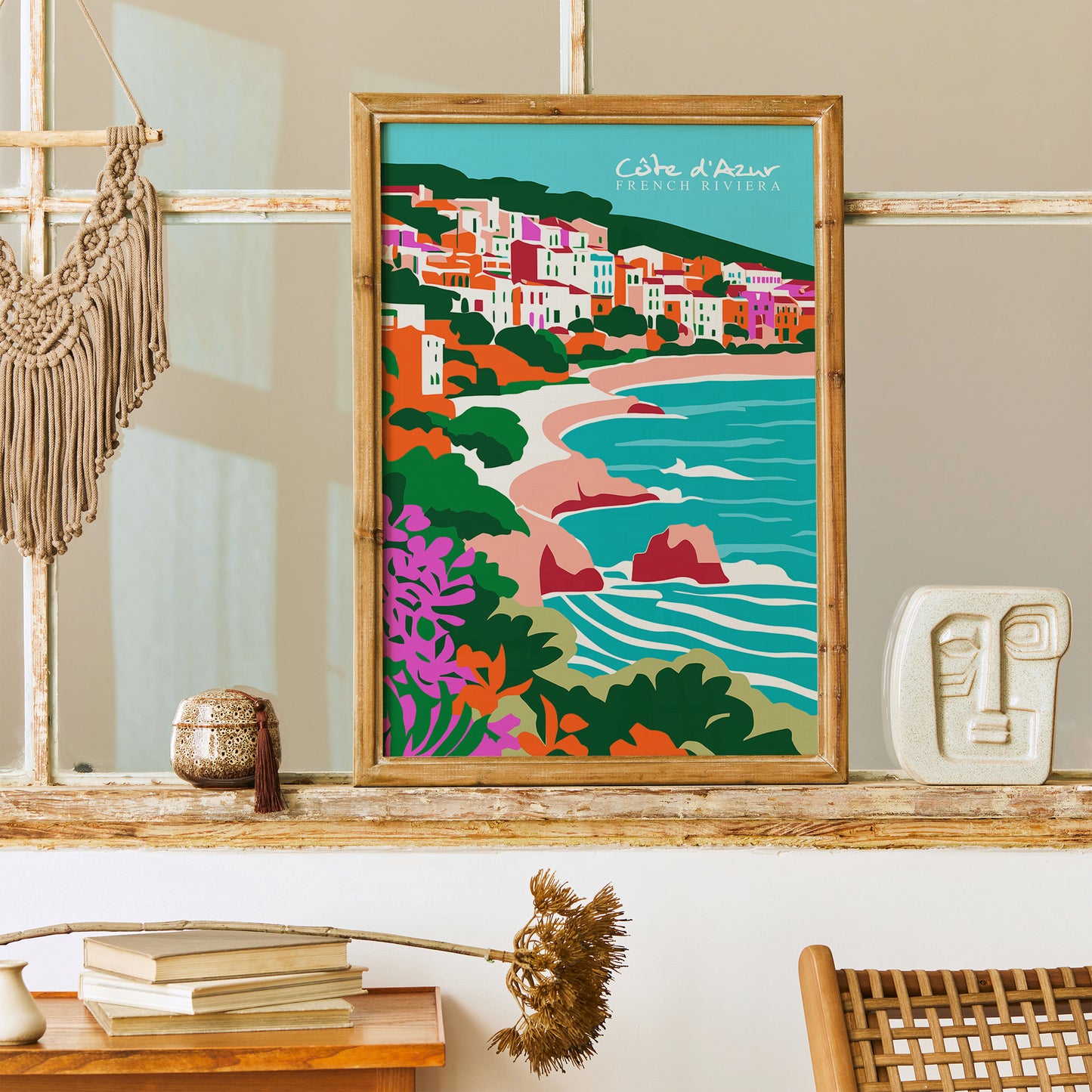 Colorful French Riviera Art Print