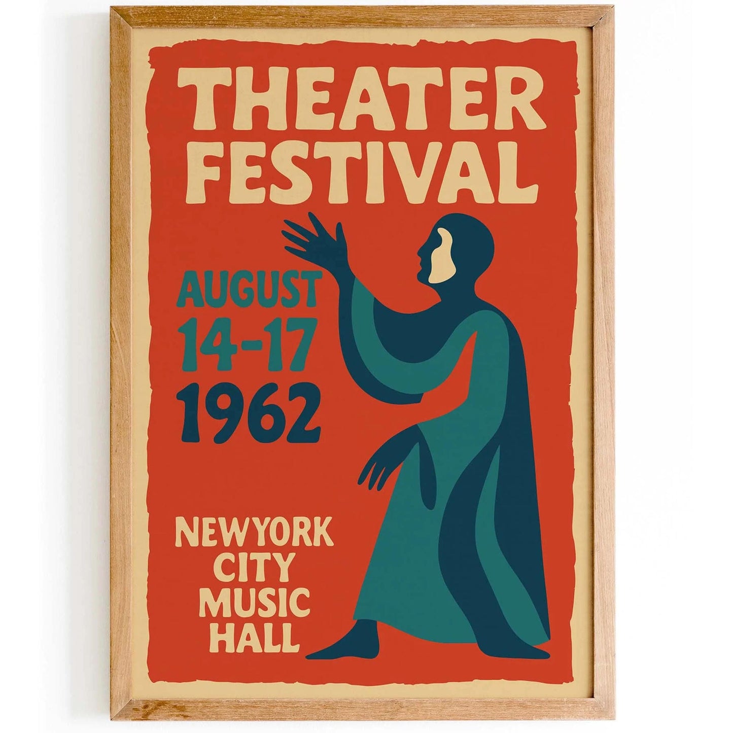 1962 Theater Festival Poster Print