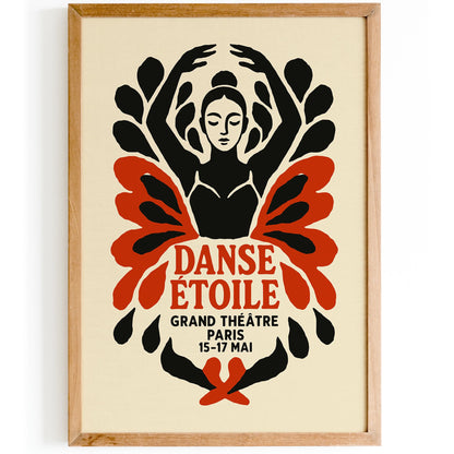 Danse Étoile Ballet Poster - French Dance Wall Art
