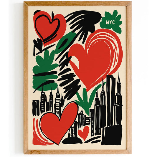 I Love New York Travel Pop Art Poster