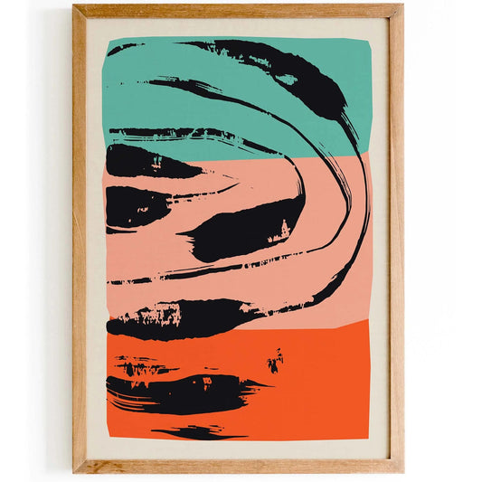 Abstract Brushstroke Poster Print