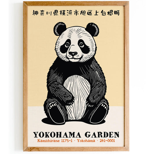 Yokohama Garden Panda Poster