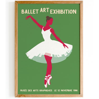 Ballet Art Exhibition Vintage Poster