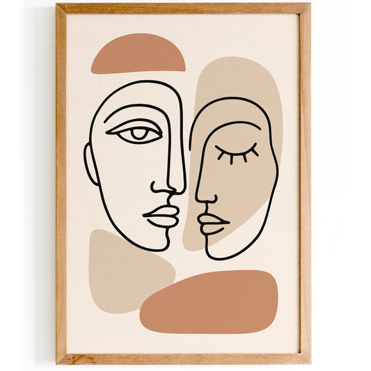 Couple Wall Print – Boho Minimal Style