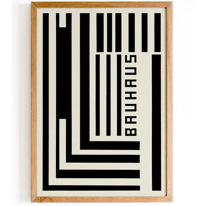 Black and White Bauhaus Poster