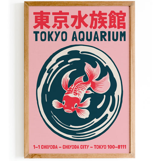 Tokyo Aquarium Pink Poster