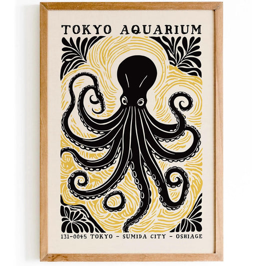 Tokyo Octopus Poster Print