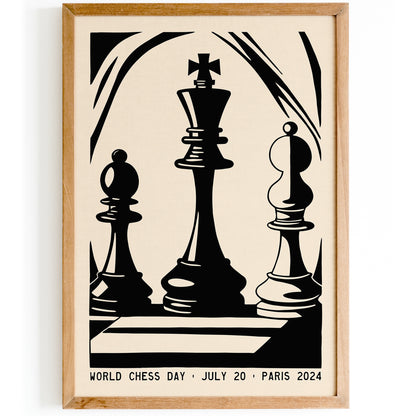 World Chess Day Paris Poster