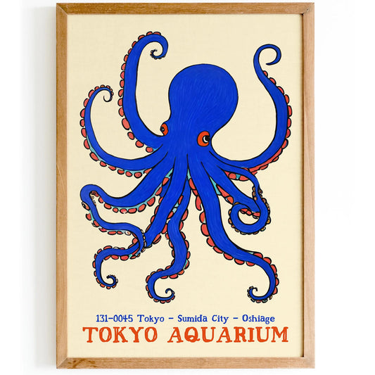 Tokyo Aquarium Octopus Poster