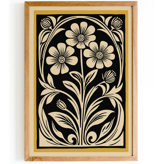 Art Nouveau Floral Vintage Art Print