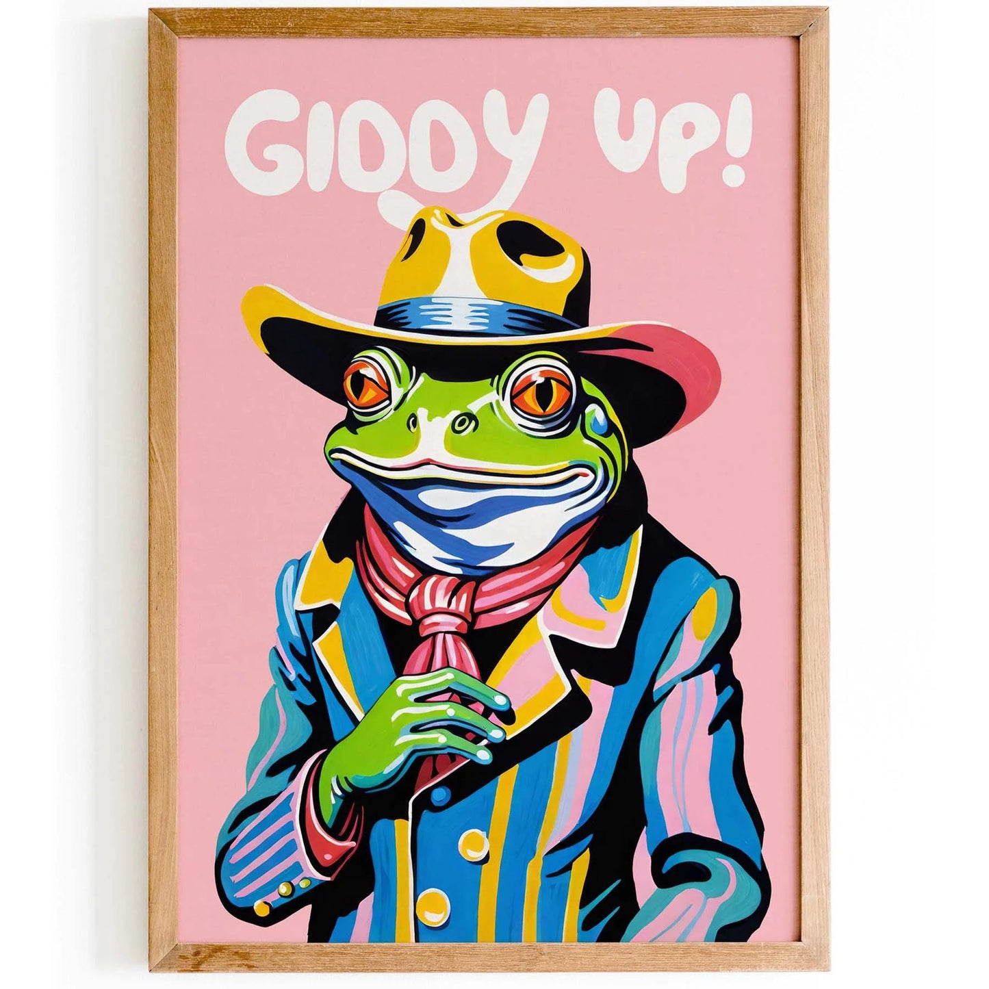 Cowboy Frog Giddy Up Wall Poster