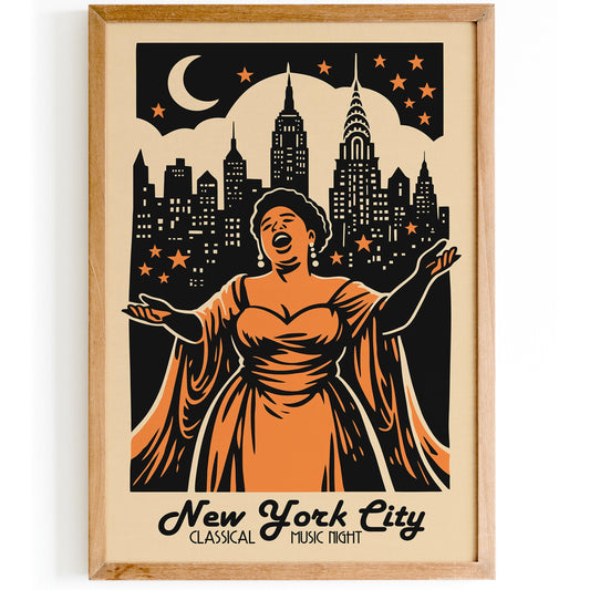 New York Classical Music Night Poster