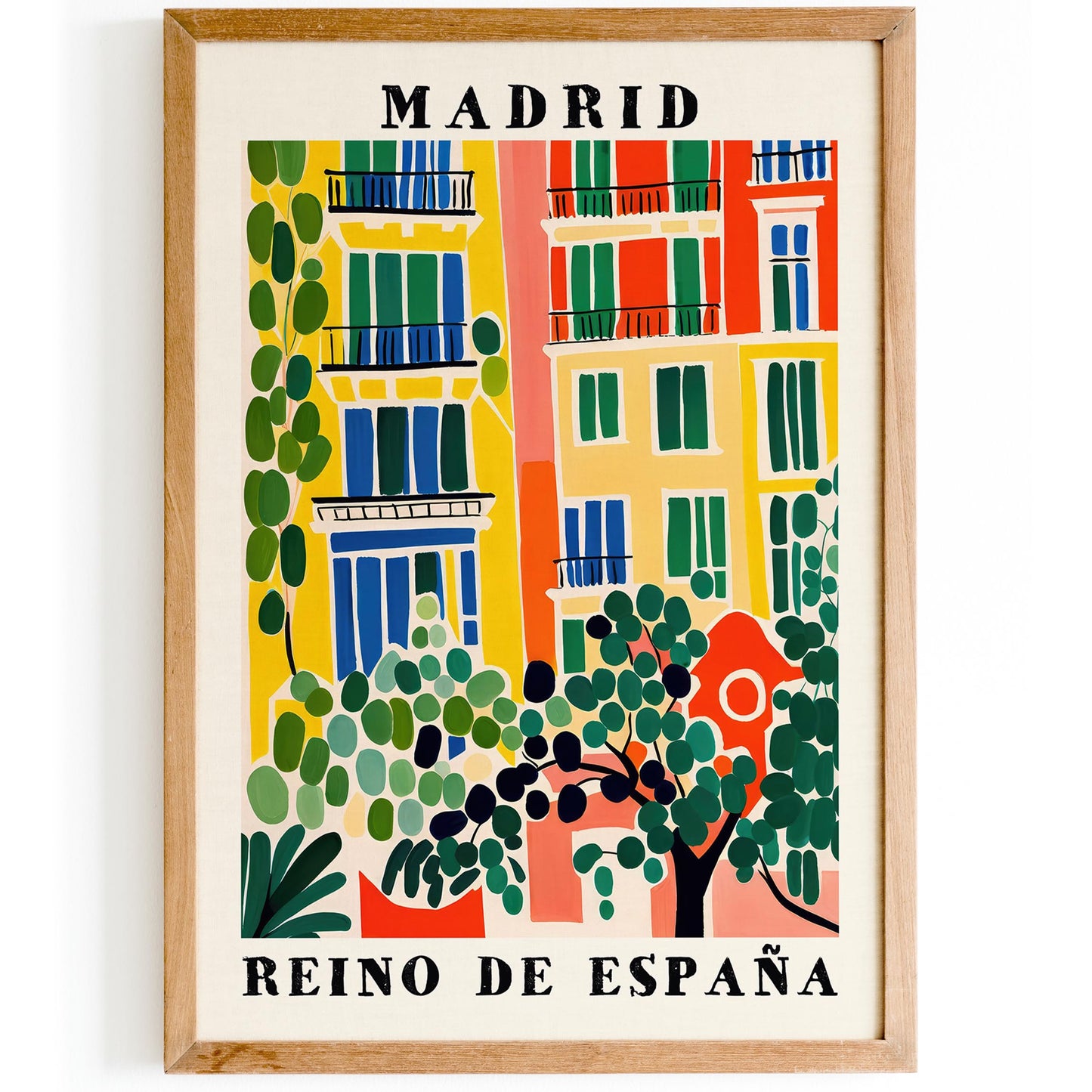 Madrid Spain Travel Poster Print