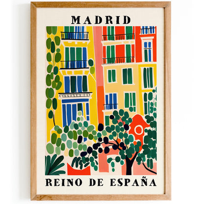 Madrid Spain Travel Poster Print