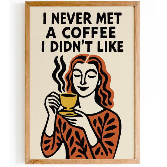Coffee Lover Quote Wall Art