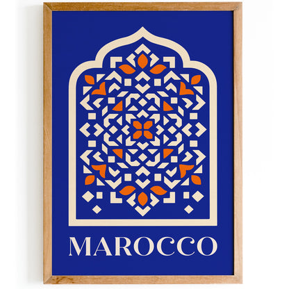 Marocco Abstract Travel Poster