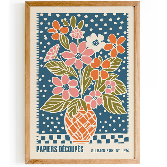 Retro Papiers Decoupes Williston Park Art Print