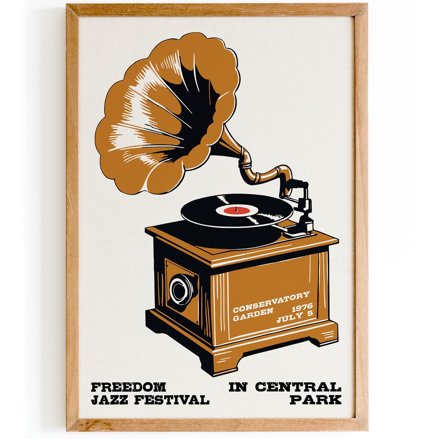 Freedom Jazz Festival Retro Poster Print