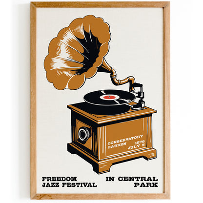 Freedom Jazz Festival Retro Poster Print