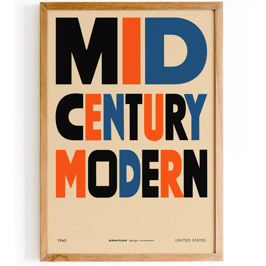 Mid Century Modern American Art Poster