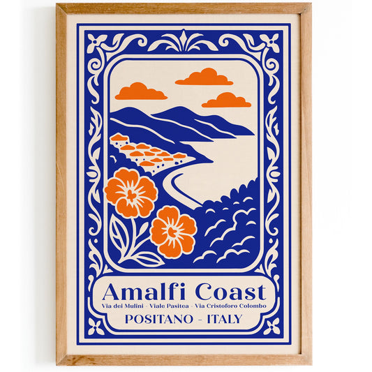 Amalfi Coast Positano Italy Poster 2026