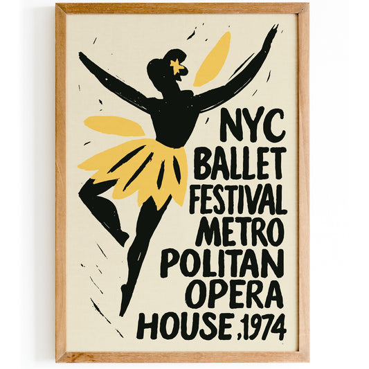 NYC Ballet Festival 1974 Poster