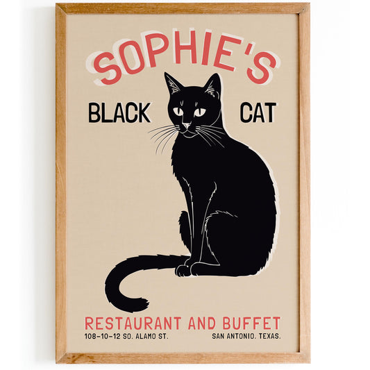Sophie's Black Cat Bistro Poster